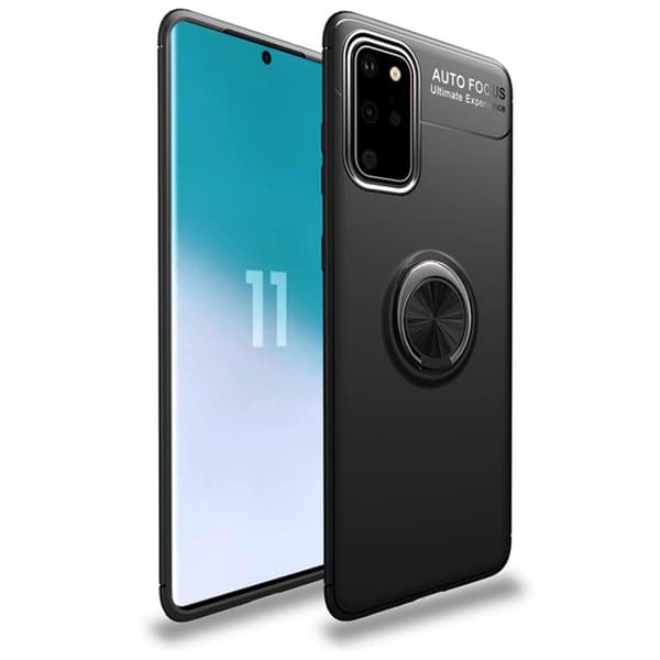Samsung Galaxy S20 Plus - Stilsäkert Skal med Ringhållare Svart