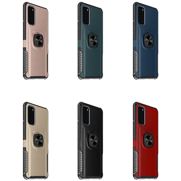 Samsung Galaxy S20 - Genomtänkt Skal med Ringhållare LEMAN