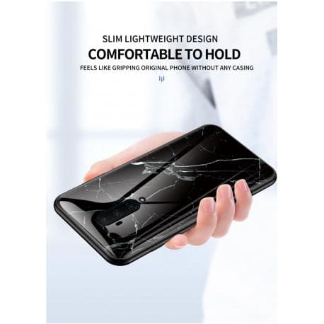 OnePlus 8 Marble Shell 9H hærdet glas bagside glas bagside V2