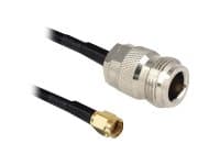 Delock - Antennekabel - RP-SMA (hann) til N-kontakt (hunn) - 1 m - LMR-195 - svart