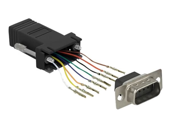 DeLOCK 66166, Sub-D, Rj-45, Musta, Ruostumaton teräs