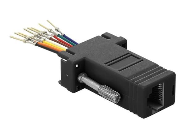 DeLOCK 66166, Sub-D, Rj-45, Musta, Ruostumaton teräs