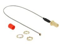 Delock - Antennekabel - RP-SMA beholder til MHF/U.FL plugg - 20 cm - koaksial - grå