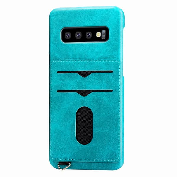 Samsung Galaxy S10 - Stilsäkert Skal med Korthållare (LEMAN)