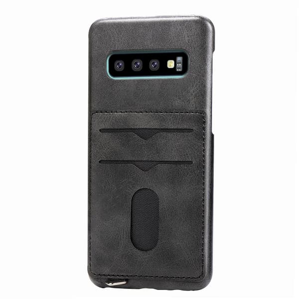 Samsung Galaxy S10 - Stilsäkert Skal med Korthållare (LEMAN)