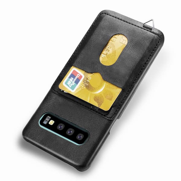 Samsung Galaxy S10 - Stilsäkert Skal med Korthållare (LEMAN)