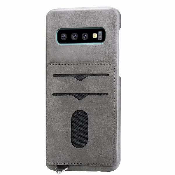 Samsung Galaxy S10 - Stilsäkert Skal med Korthållare (LEMAN)