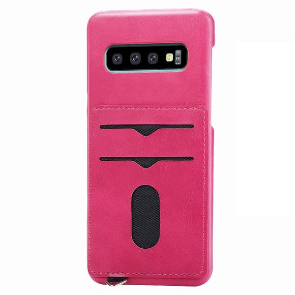 Samsung Galaxy S10 - Stilsäkert Skal med Korthållare (LEMAN)