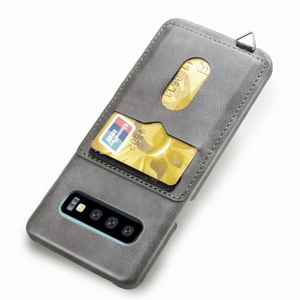 Samsung Galaxy S10 - Stilsäkert Skal med Korthållare (LEMAN)