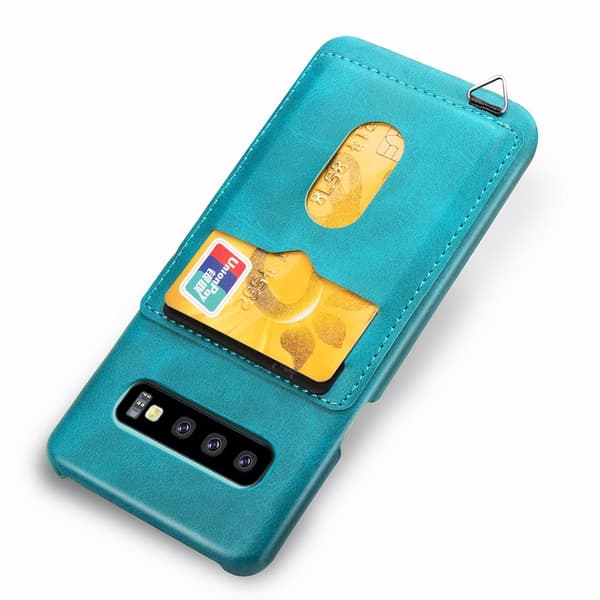 Samsung Galaxy S10 - Stilsäkert Skal med Korthållare (LEMAN)