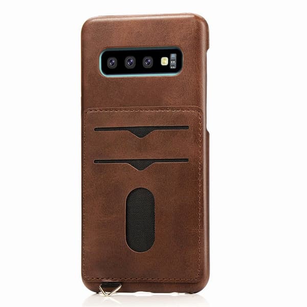 Samsung Galaxy S10 - Stilsäkert Skal med Korthållare (LEMAN)