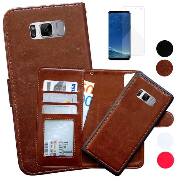 Samsung Galaxy S8 - Læder cover / Beskyttelse Black