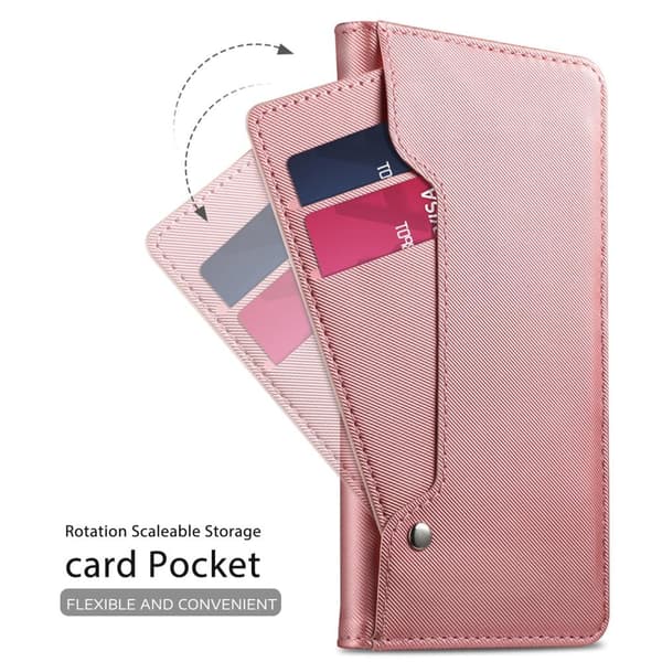 Plånboksfodral med Spegel till Huawei P40 - Rose Gold