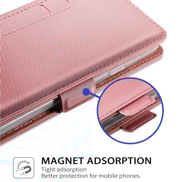 Plånboksfodral med Spegel till Huawei P40 - Rose Gold