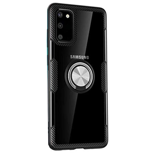 Skyddande Skal med Ringhållare - Samsung Galaxy S20 Svart/Silver
