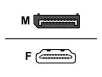 Adapteri, kaapeli DisplayPort (uros)- HDMI (naaras) UGREEN MM137, FullHD (musta)