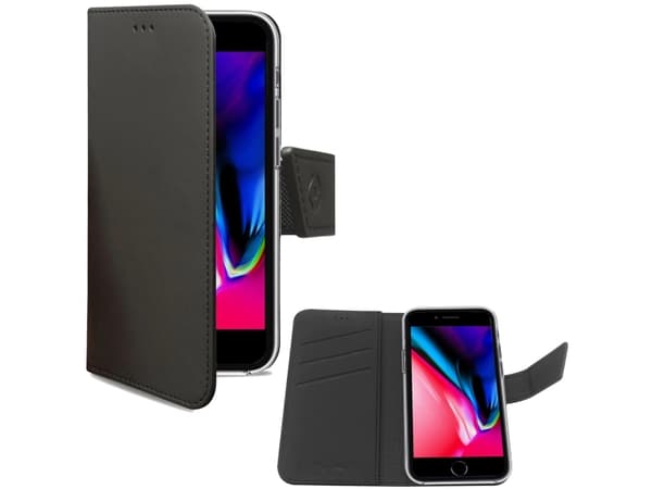 Celly WALLY800, Lompakkokotelo, Apple, iPhone 7, 11,9 cm (4.7"), Musta