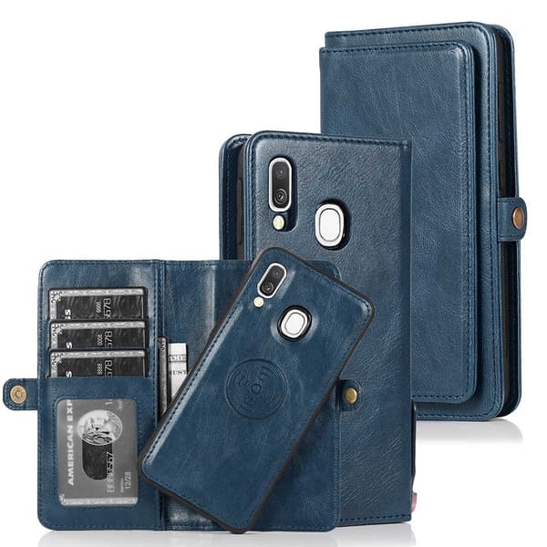 Samsung Galaxy A40 - Plånboksfodral Mörkblå