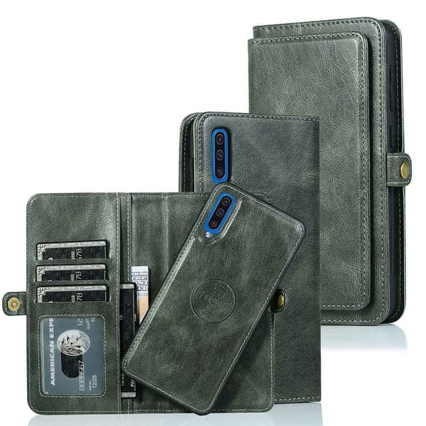 Samsung Galaxy A50 - Plånboksfodral Mörkgrön