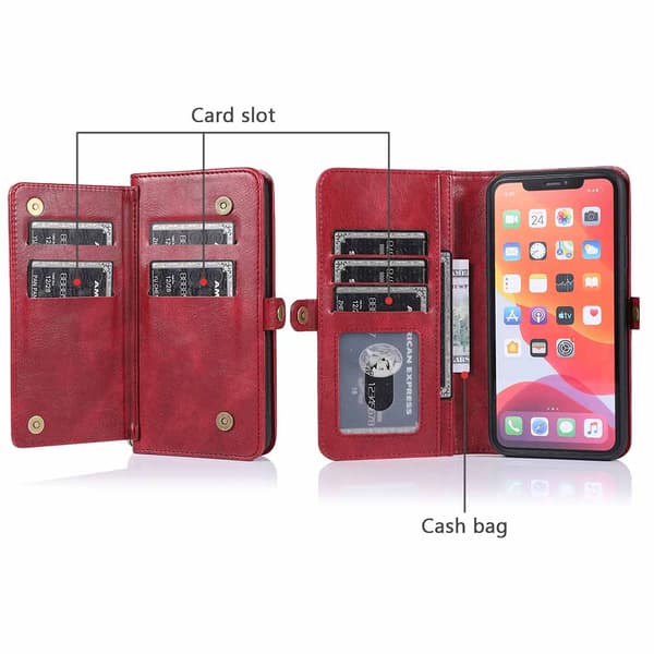 iPhone 11 Pro Max - Praktiskt Dubbelt Plånboksfodral