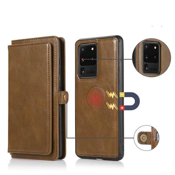 Samsung Galaxy S20 Ultra - Plånboksfodral Brun