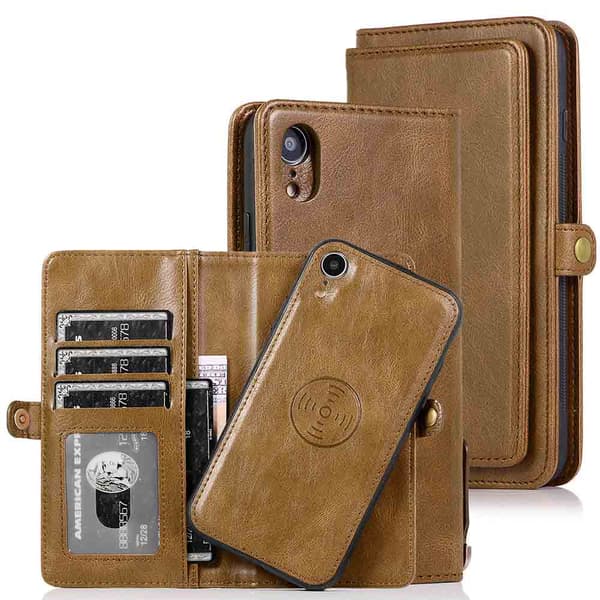 Robust Smart Plånboksfodral - iPhone XR Brun
