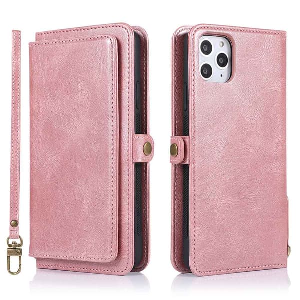 iPhone 11 Pro - Stilrent Dubbelfunktions Plånboksfodral Roséguld Roséguld