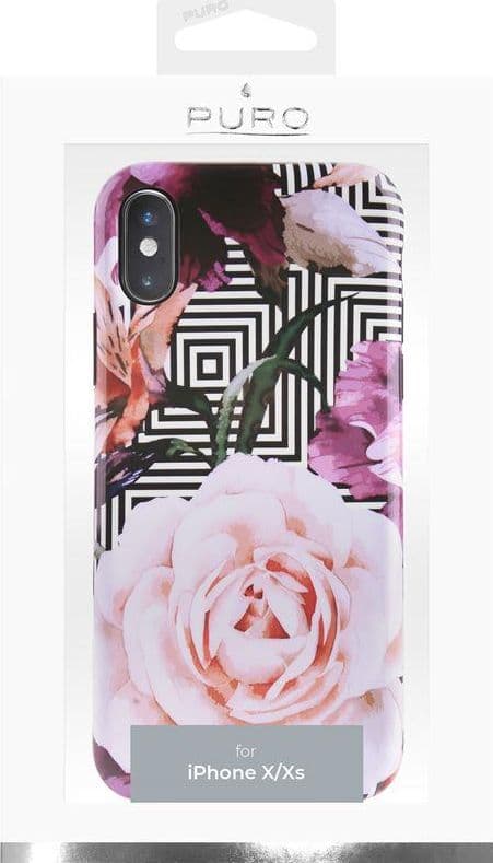 Puro Puro Glam Geo Flowers - Etui Iphone Xs / X (pink Peonies)