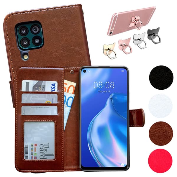 Huawei P40 Lite - Läderfodral / Skydd Pink
