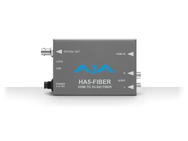 AJA HA5-Fiber, Aktiv, Grå, 1920 x 1080, -, 480p, 525i, 576p, 625i, 720p, 1080i, 1080p, HDMI, 100 - 240 V