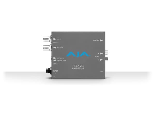 AJA Hi5-12G - Aktiivinen videomuunnin - Harmaa - 4096 x 2160 - - 480i,576i,720p,1080i,1080p,2160p - BNC - HDMI + RCA (Hi5-12G)