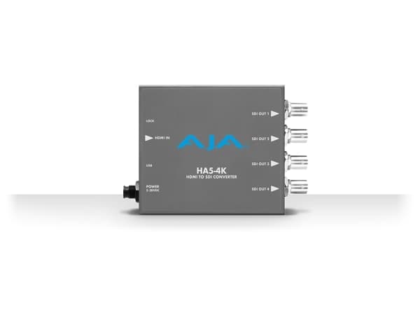 AJA HA5-4K, Aktiv videokonverterare, Grå, 4096 x 2160, -, 480i, 480p, 576i, 576p, 720p, 1080i, 1080p, 2160p, HDMI, BNC