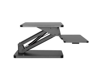 Maclean MC-882 desk stand for keyboard and monitor or laptop for seated standing work - gas spring