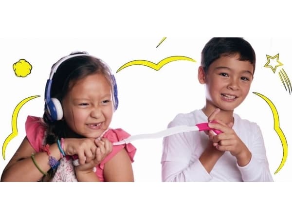Kuulokkeet lapsille 3+, 85dB, mikrofonilla Connect vihreä