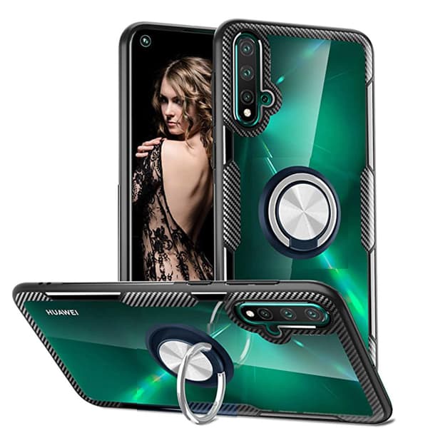 Genomtänkt Skyddsskal med Ringhållare - Huawei Nova 5T