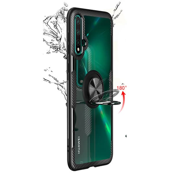 Genomtänkt Skyddsskal med Ringhållare - Huawei Nova 5T