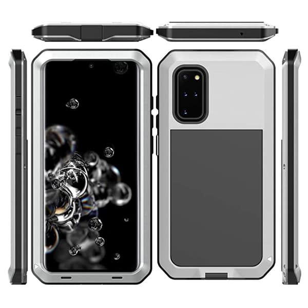 Stötdämpande Aluminium Skal - Samsung Galaxy S20 Plus Silver