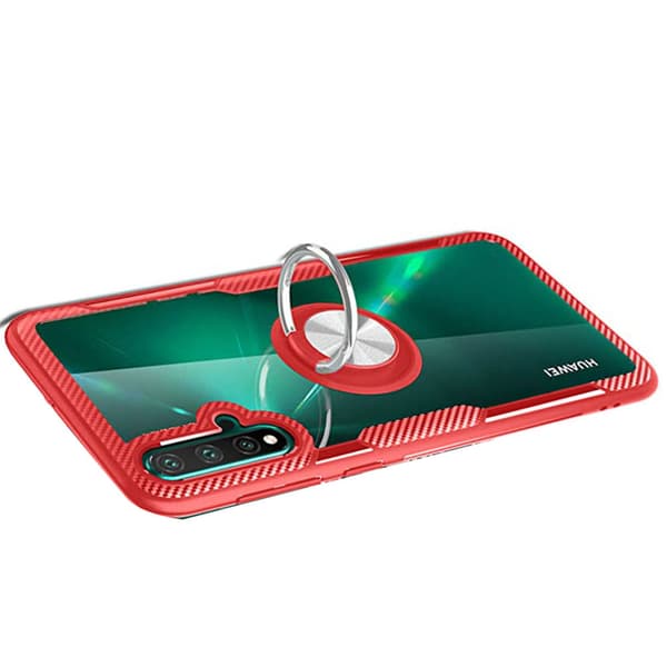 Smidigt Leman Skal med Ringhållare - Huawei Nova 5T Röd