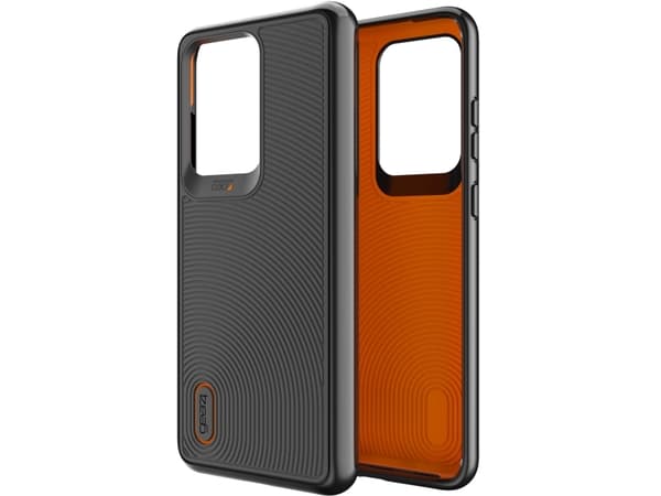 GEAR4 Battersea, Suojus, Samsung, Galaxy S20 Ultra 5G, 17,5 cm (6.9"), Musta, Oranssi