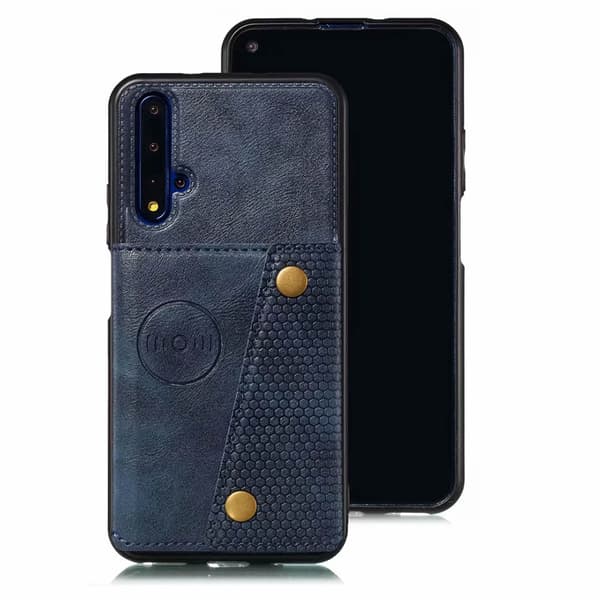 Smart Skal med Kortfack - Huawei Nova 5T Mörkblå