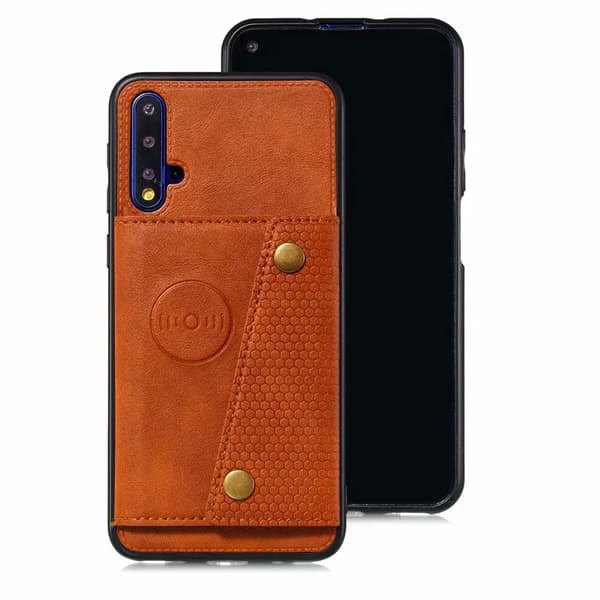 Huawei Nova 5T - Genomtänkt Skal med Kortfack
