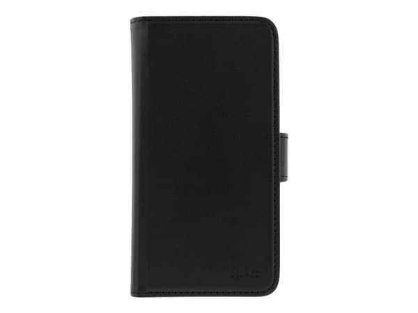 DELTACO - Lommebok for mobiltelefon - gummiert - svart - for Apple iPhone 7, 8, SE (2nd generation)