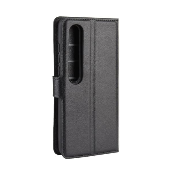 Litchi Xiaomi Mi 10 / Mi 10 Pro Plånboksfodral - Svart