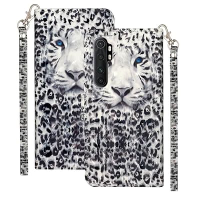 Xiaomi Mi Note 10 Lite Fodral Motiv Vit Tiger