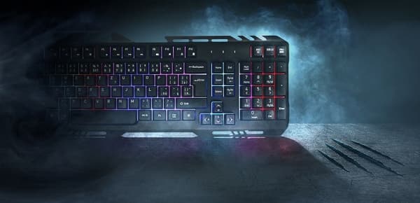 YKB 3200 Shadow metal-tangentbord, LED-bakgrundsbelyst