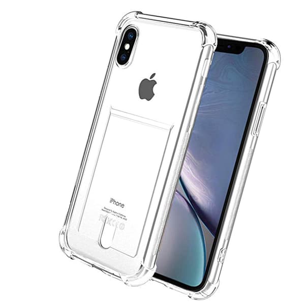 iPhone X/XS - Praktiskt Skyddande Skal med Kortfack