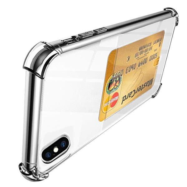 iPhone X/XS - Praktiskt Skyddande Skal med Kortfack