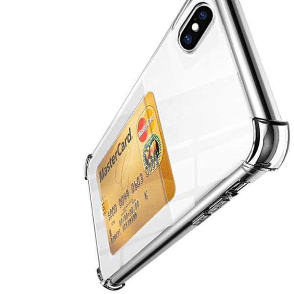 iPhone X/XS - Praktiskt Skyddande Skal med Kortfack