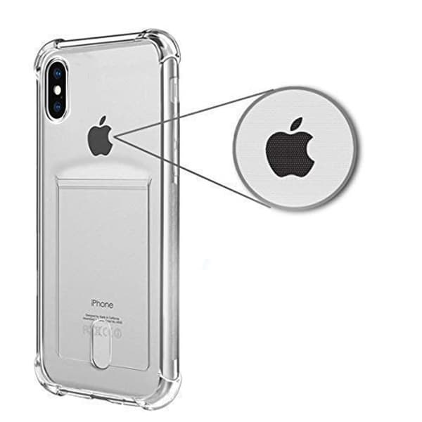 iPhone X/XS - Praktiskt Skyddande Skal med Kortfack