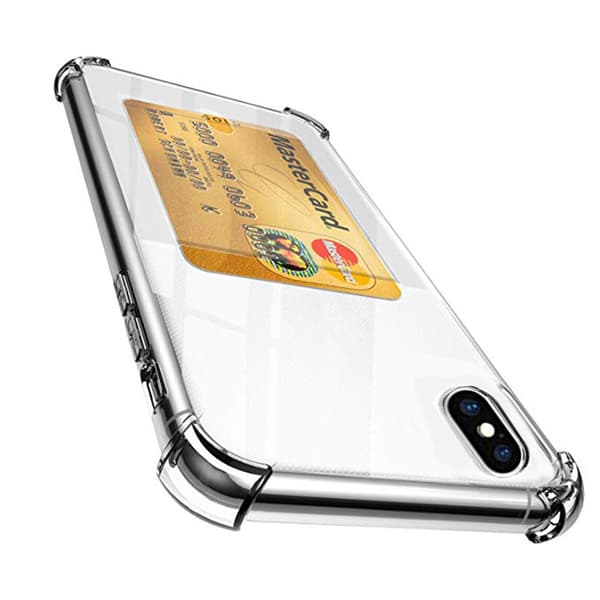 iPhone X/XS - Praktiskt Skyddande Skal med Kortfack